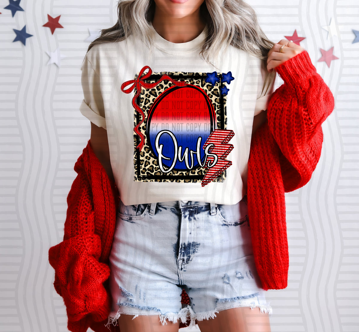 Owls Star-Spangled Sass Mascots (Caplinger) DTF transfer