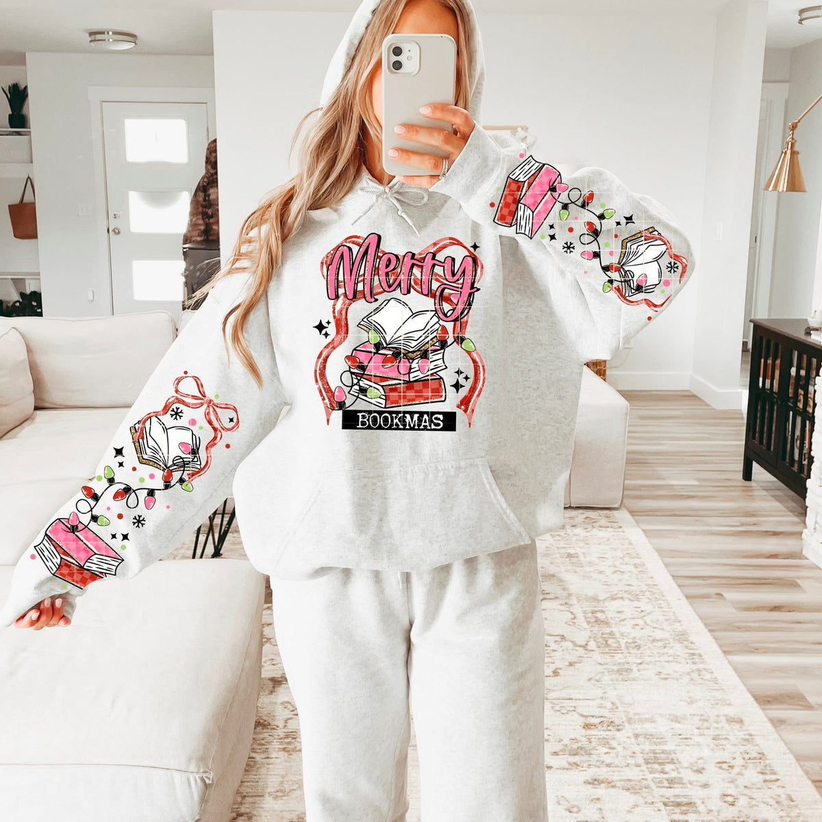 Merry Bookmas (front only) CSC DTF Transfer