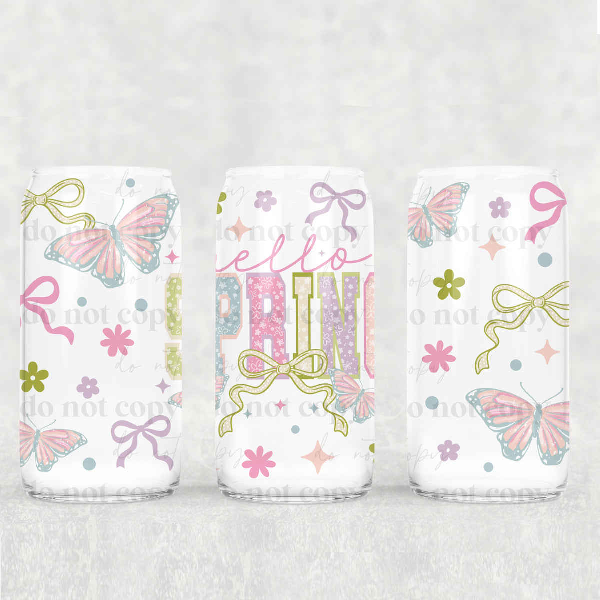 Hello Spring pastel (CSC) UV DTF WRAP