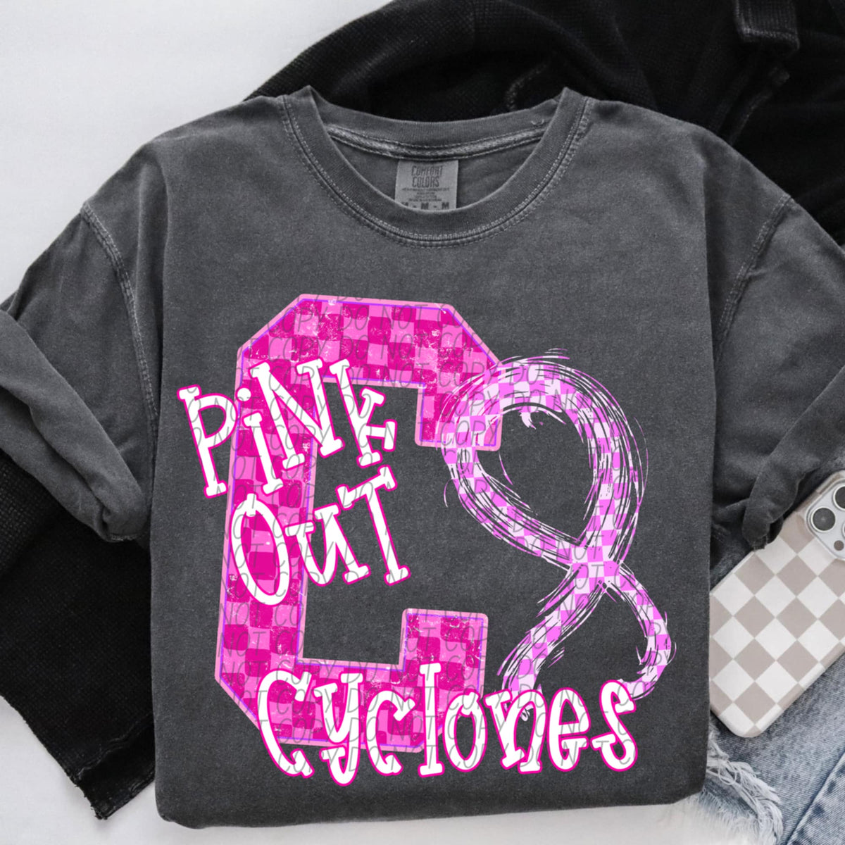 Cyclones Pink Out Varsity (city) DTF Transfer