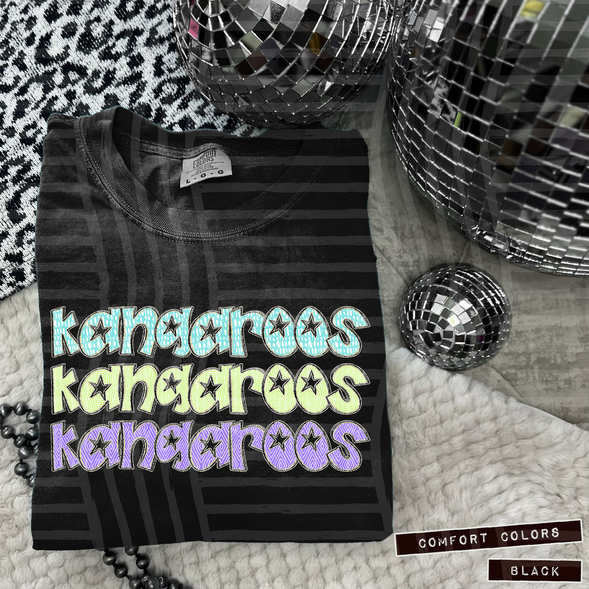 Kangaroos Pastel Star Stacked (Caplinger) 101623 DTF transfer