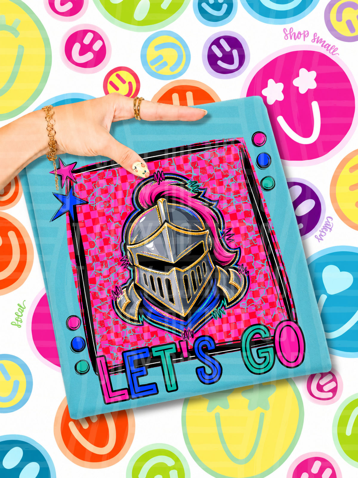 Lets go knights candy mascots (Caplinger) DTF transfer