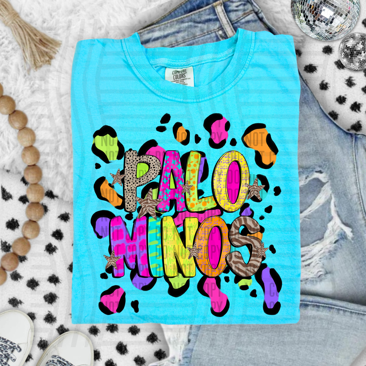 Palominos Funky Mix Up Leopard Mascot (Caplinger) DTF transfer