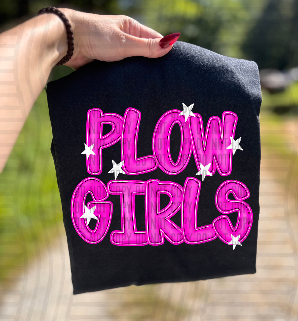 Plowgirls Pink And Preppy Split 112929 DTF transfer