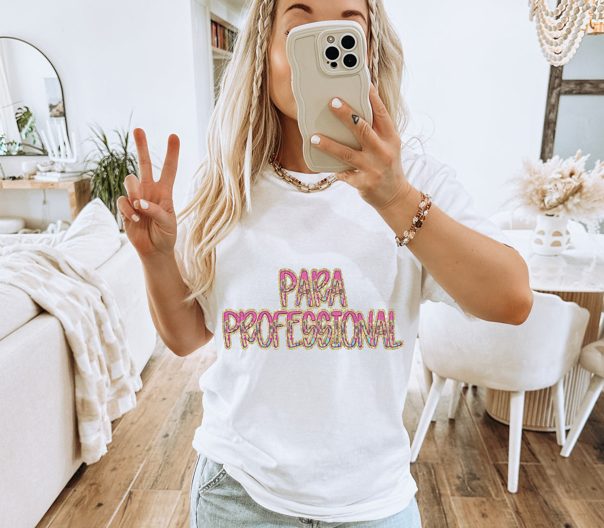 Pink and Leopard PARA PROFESSIONAL (Caplinger) DTF transfer
