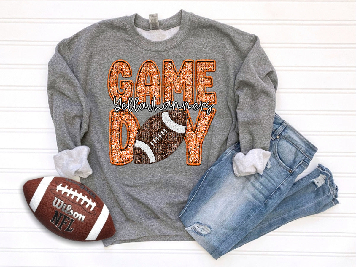 Yellowhammers Game Day Football ORANGE (Caplinger) 97964 DTF transfer