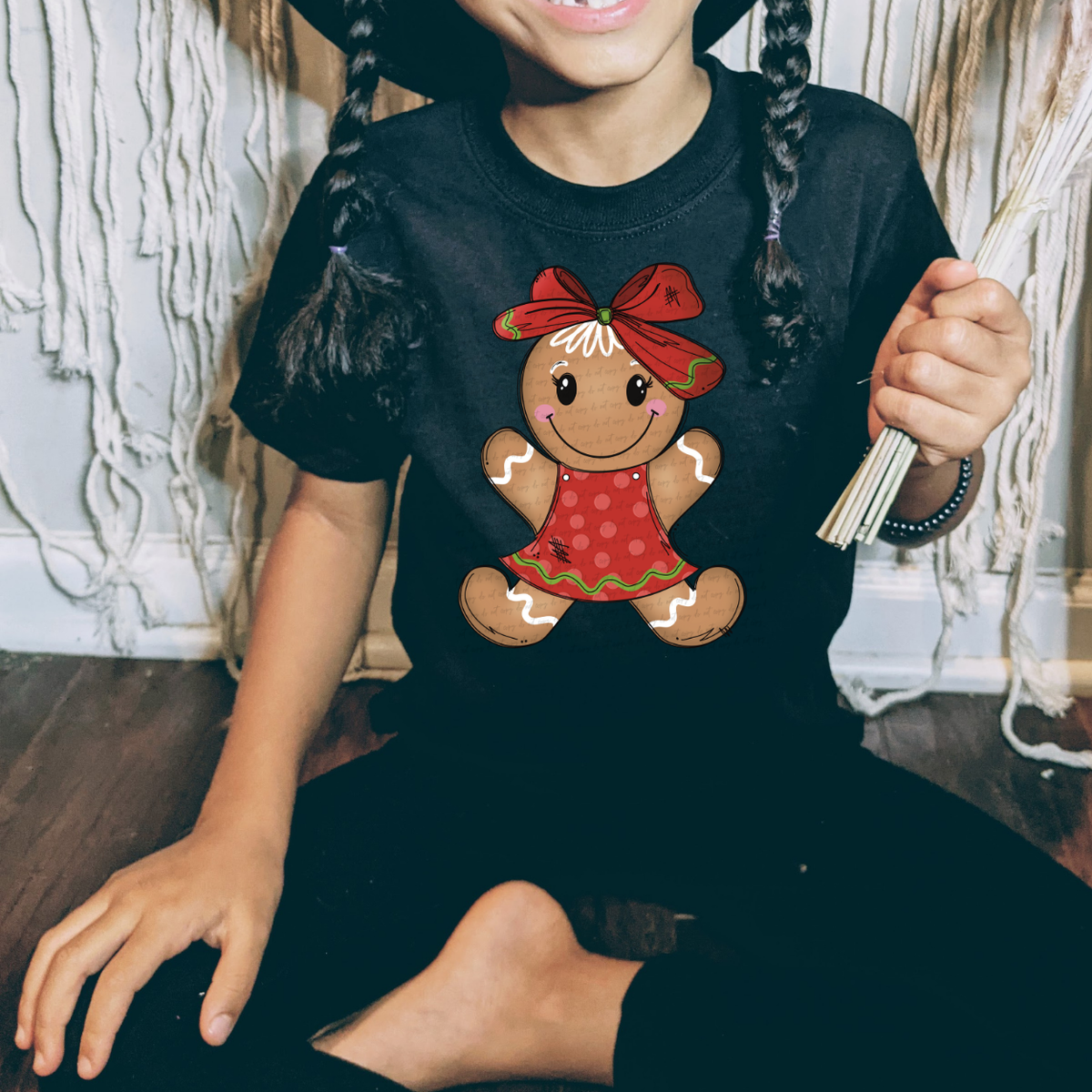 Cute Gingerbread Girl DTF Transfer