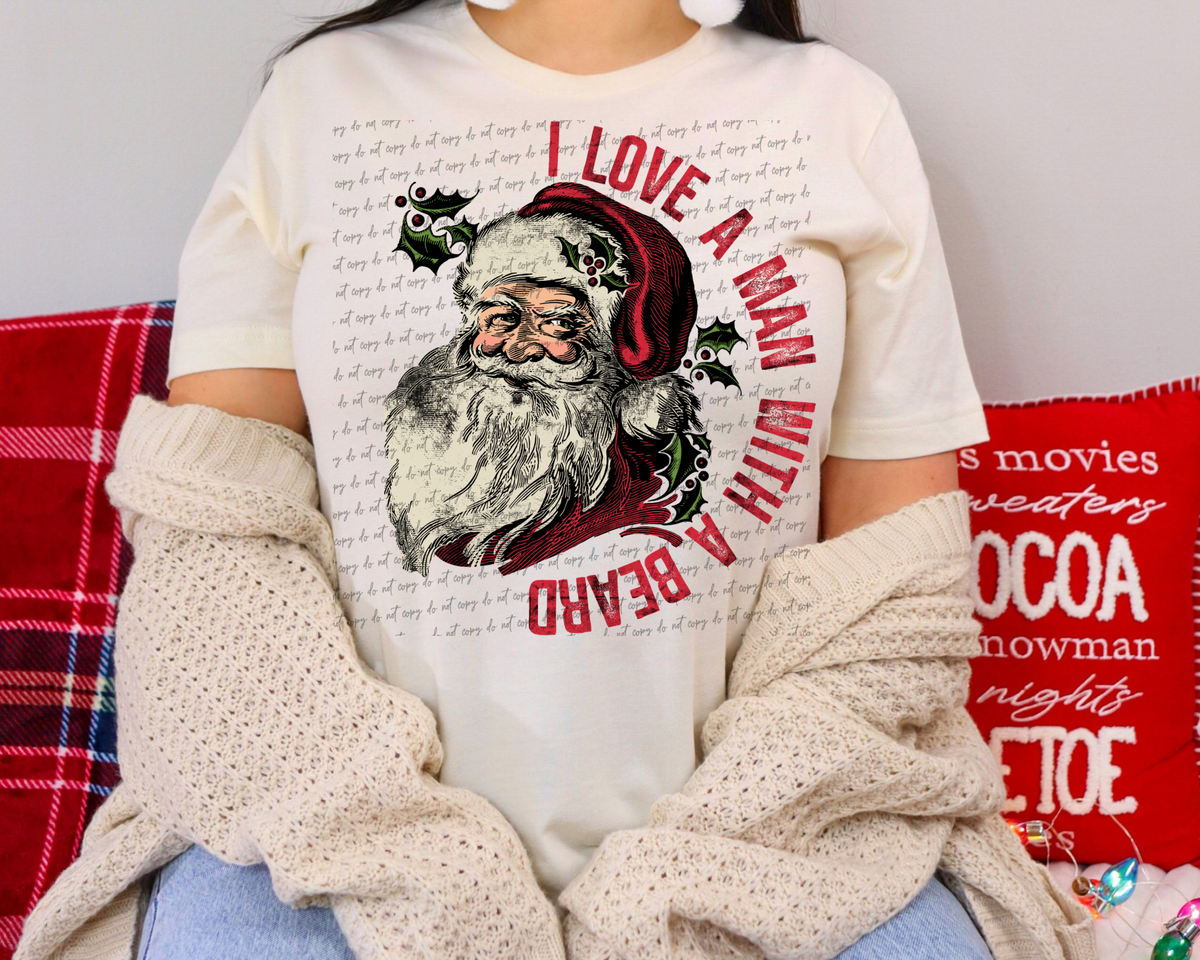 I love a man with a beard 56245 DTF transfer