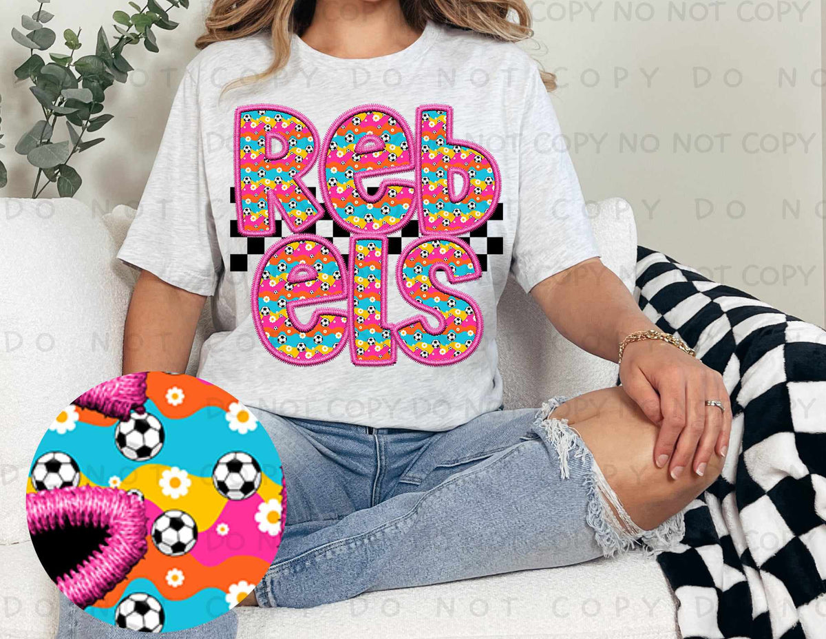 Rebels colorful soccer filled (caplinger) 77480 DTF transfer