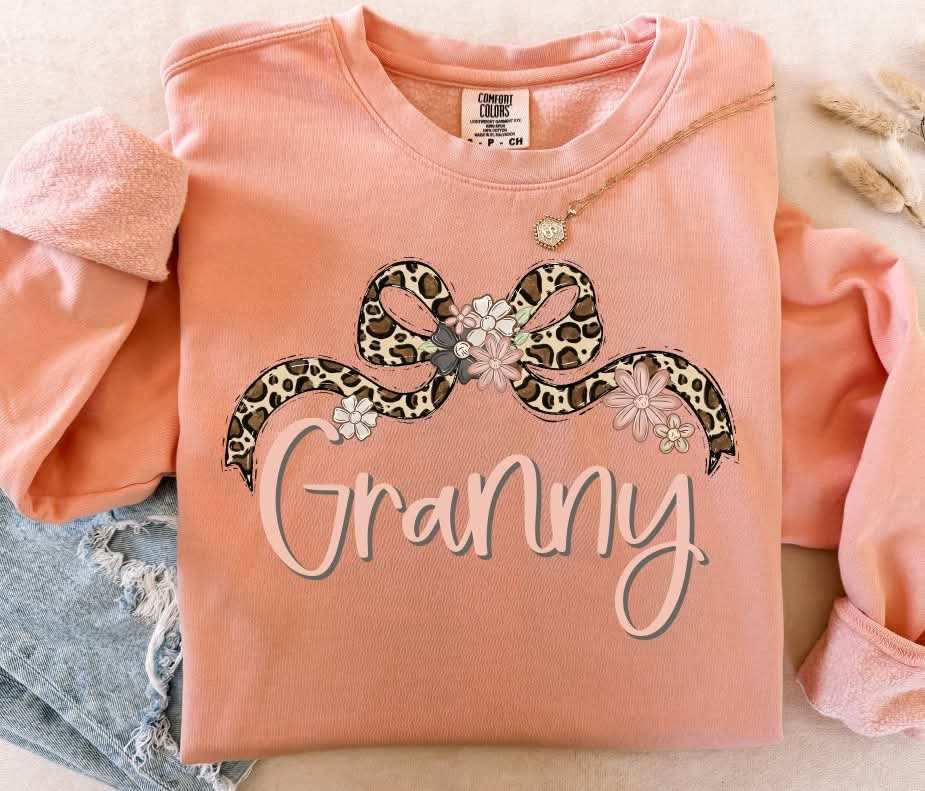 Granny leopard bow (S&G) 82398 DTF transfer