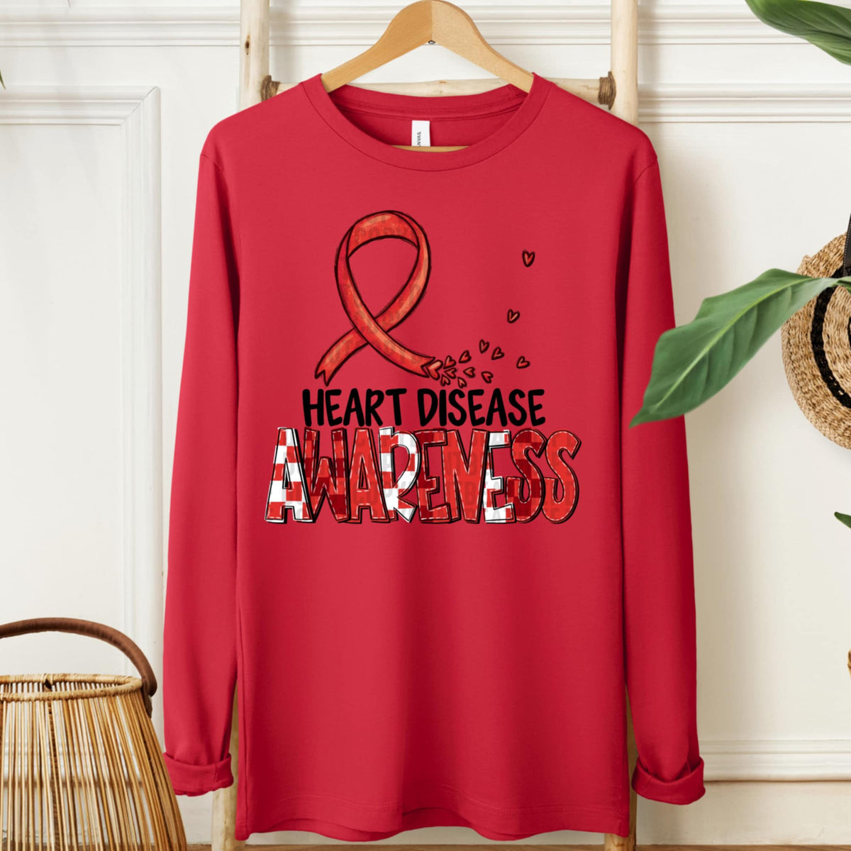 Heart disease awareness ribbon (SDD) 107739 DTF transfer