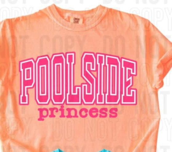 Poolside princess pink font (SBB) 96967 DTF transfer