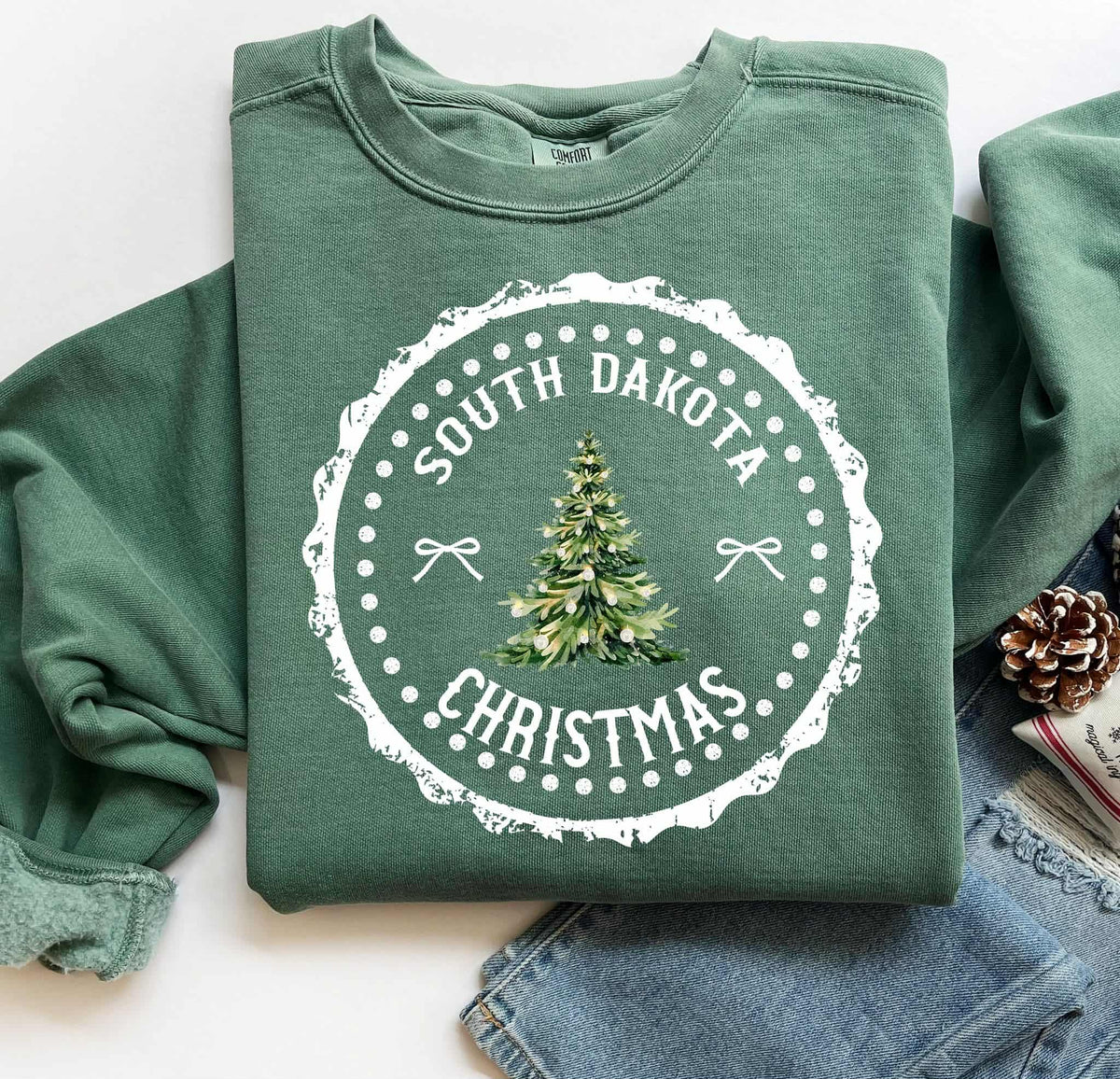 South Dakota Christmas Tree Circle (S&g) DTF Transfer