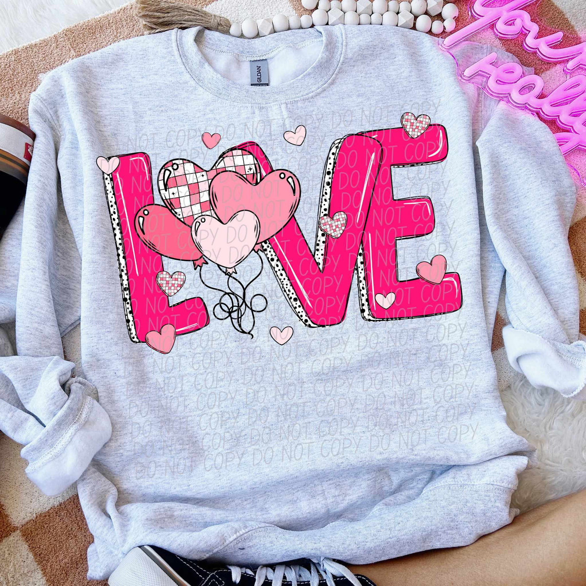 Love heart balloons (CITY) 75757 DTF transfer