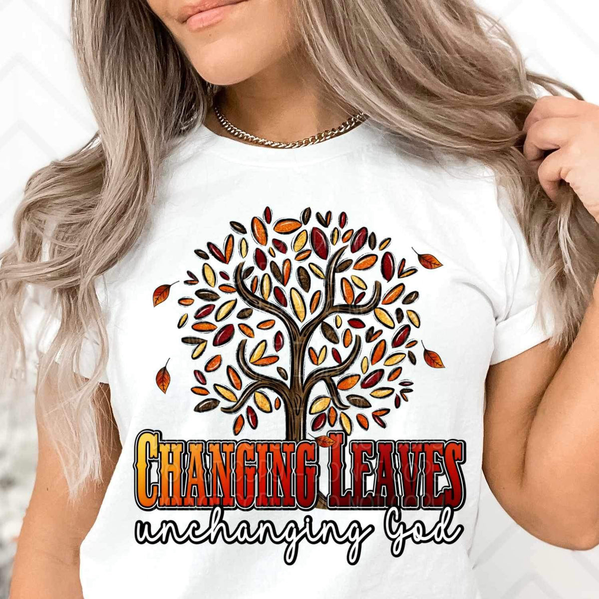 Changing leaves unchanging God 34414 DTF Transfer