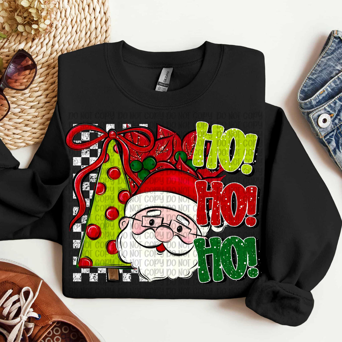 Ho Ho Ho Santa and Tree (VP) DTF transfer