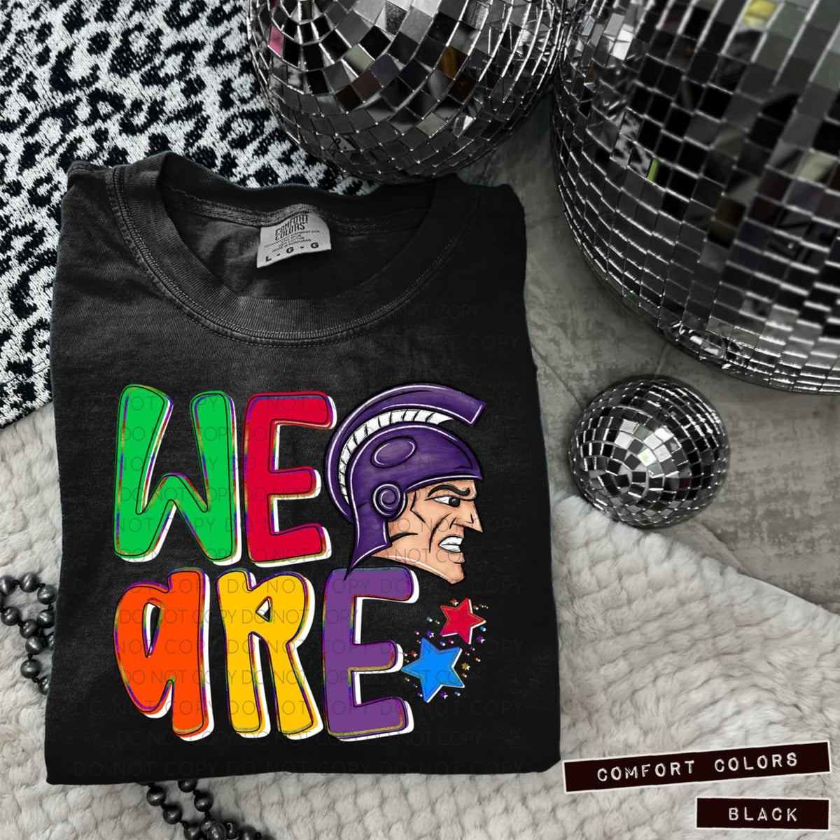 We are Trojans purple (Caplinger) 100697 DTF transfer