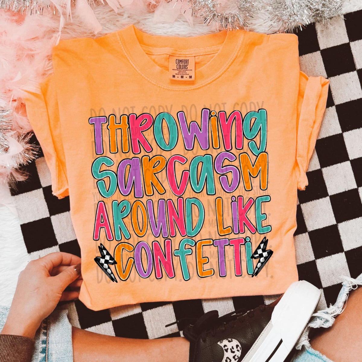 Throwing sarcasm around like confetti (SWD) 99372 DTF transfer