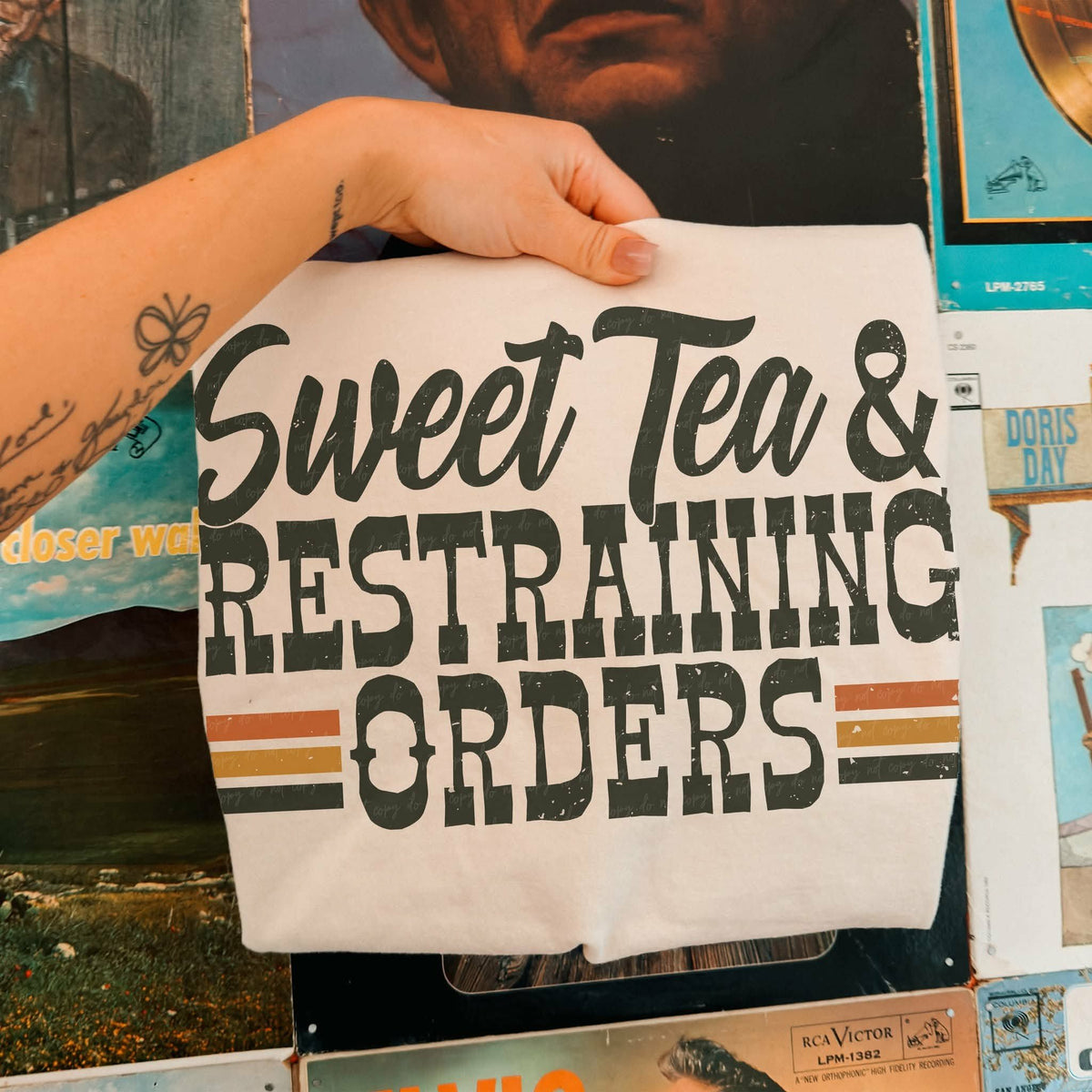 Sweet tea & restraining orders (EMD) DTF Transfe