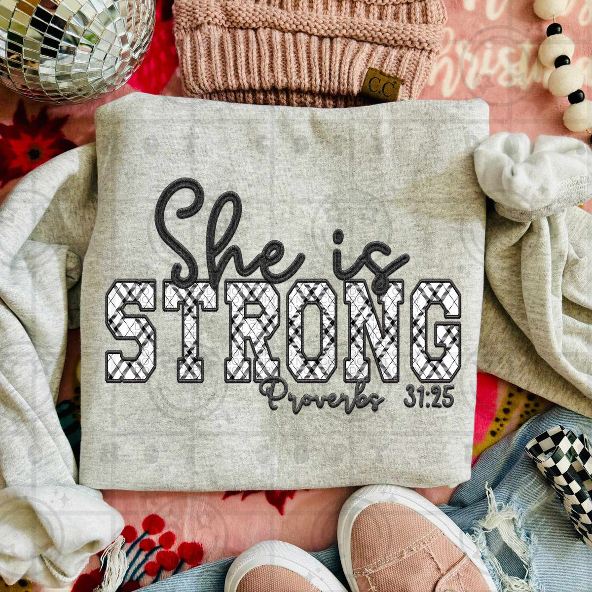 She is strong (HW) 79367 DTF transfer