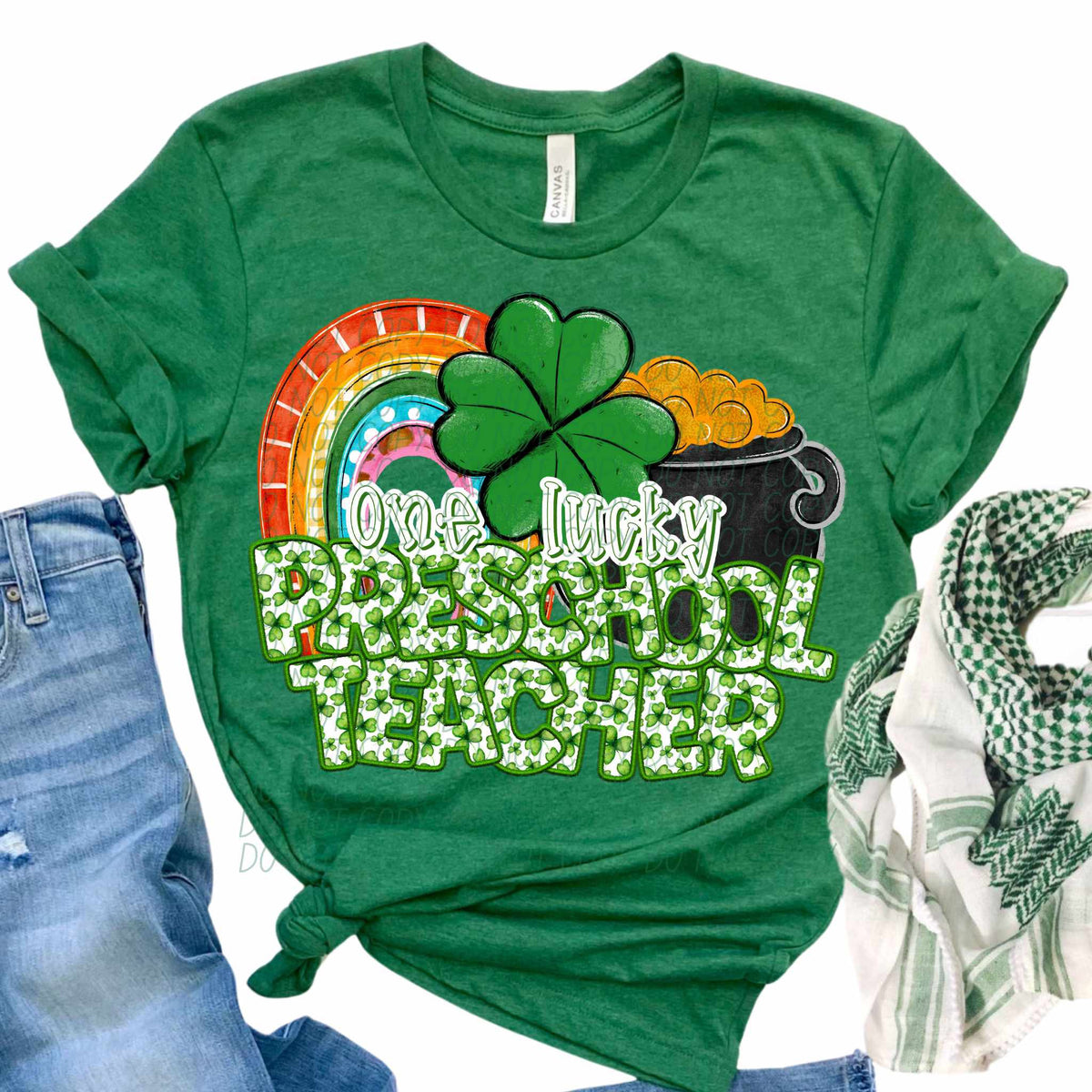 One lucky preschool teacher (CITY) 84158 DTF transfer