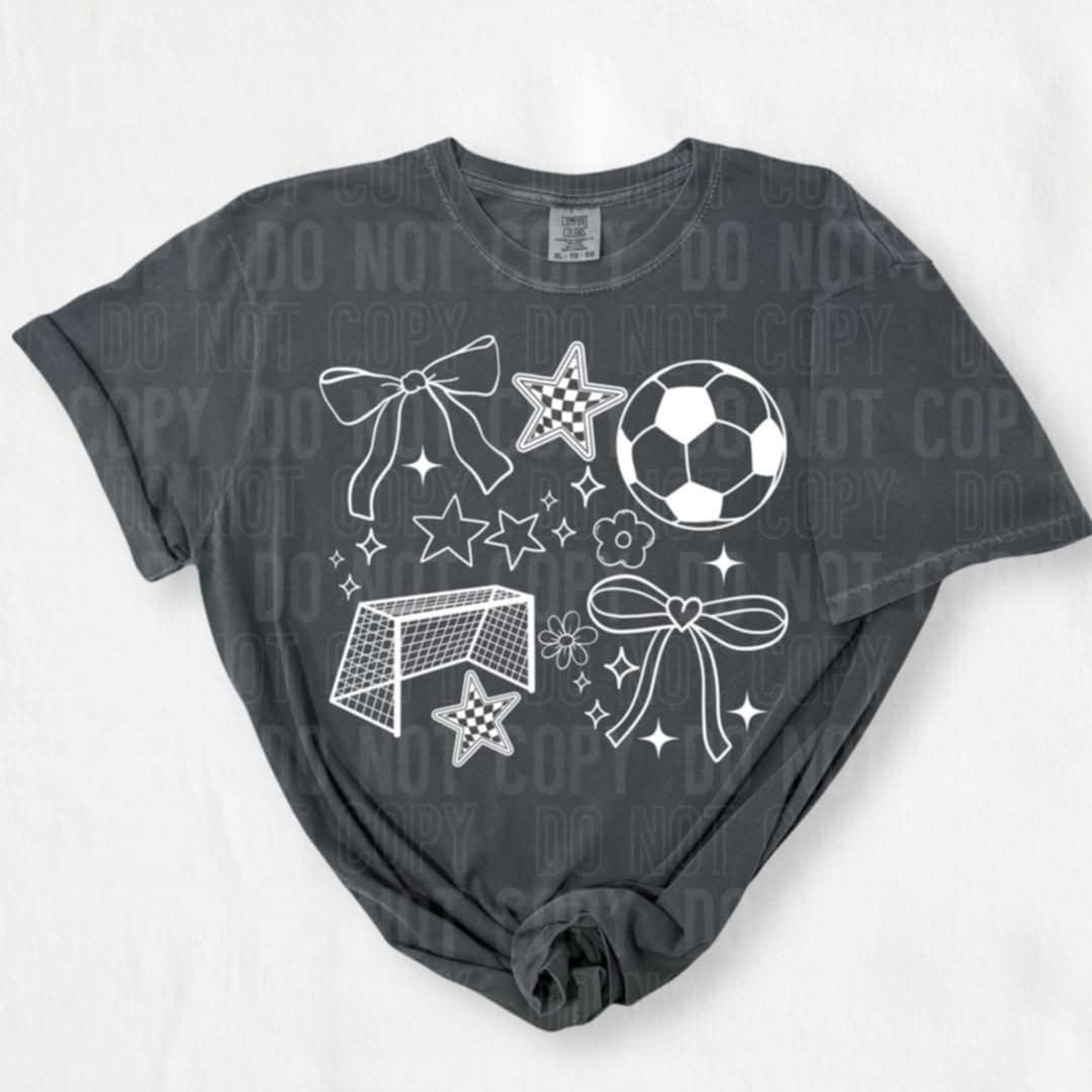 Soccer collage WHITE (SBB) 98337 DTF transfer