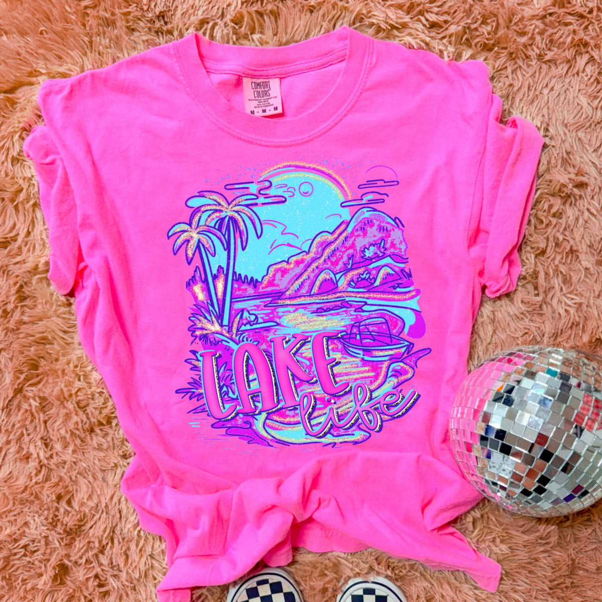 Lake life pink and blue (SAL) 96381 DTF transfer