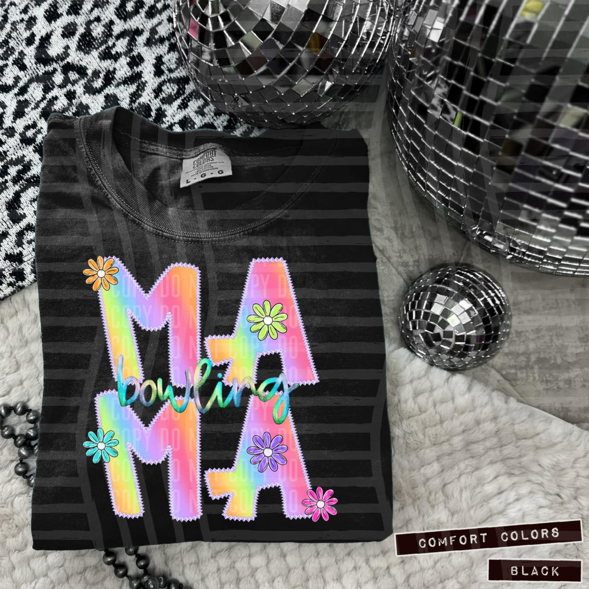 Bowling mama rainbow (Caplinger) 106762 DTF transfer