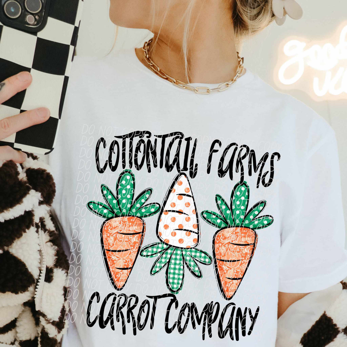 Cottontail farms carrot company bold font (CITY) 85017 DTF transfer