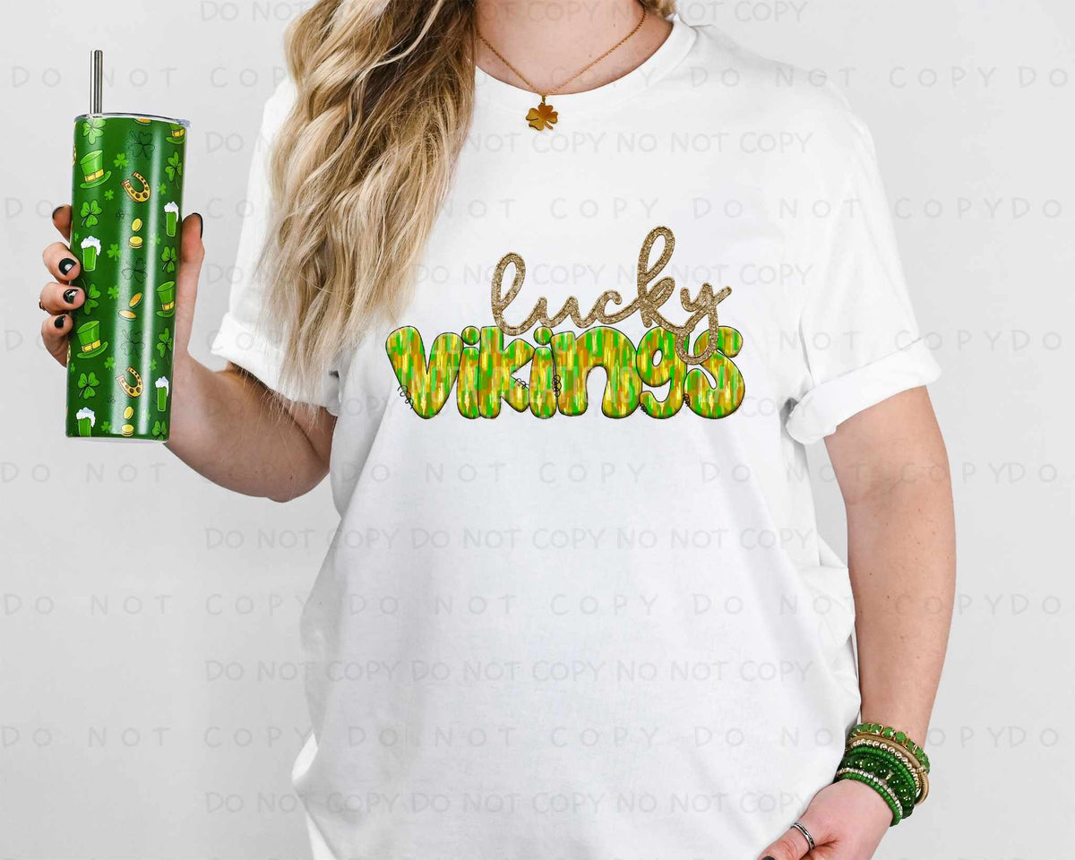 Lucky Vikings green brushstroke (Caplinger) 79990 DTF transfer