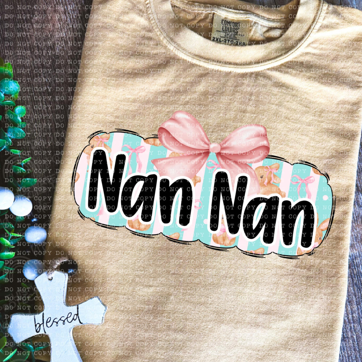 Nan Nan bunny background (ECHT) 85647 DTF transfer