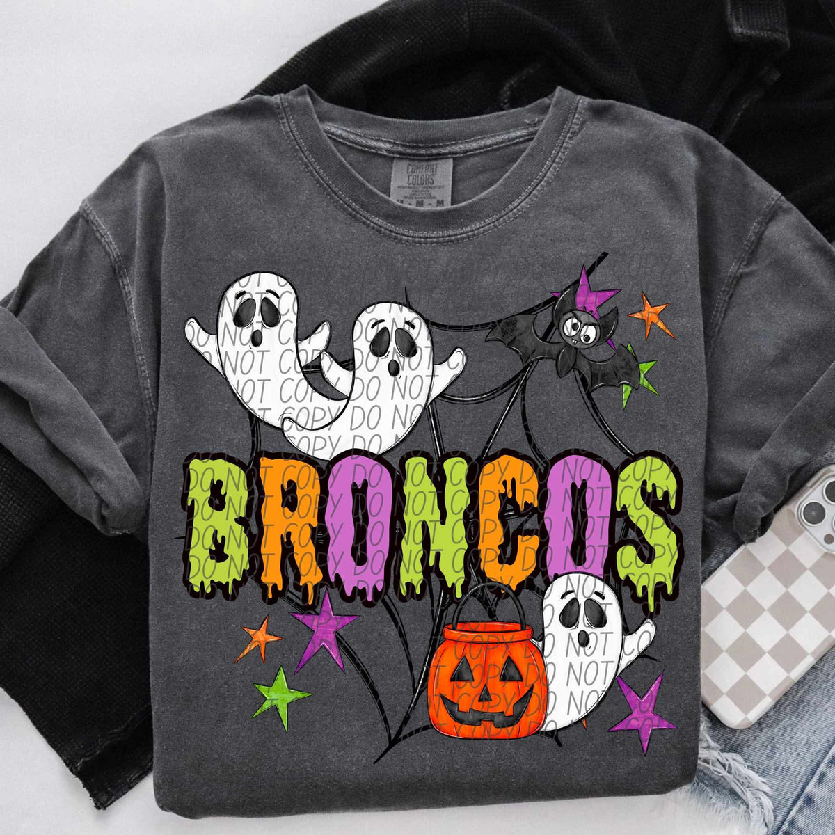 Broncos Halloween (City) DTF transfer