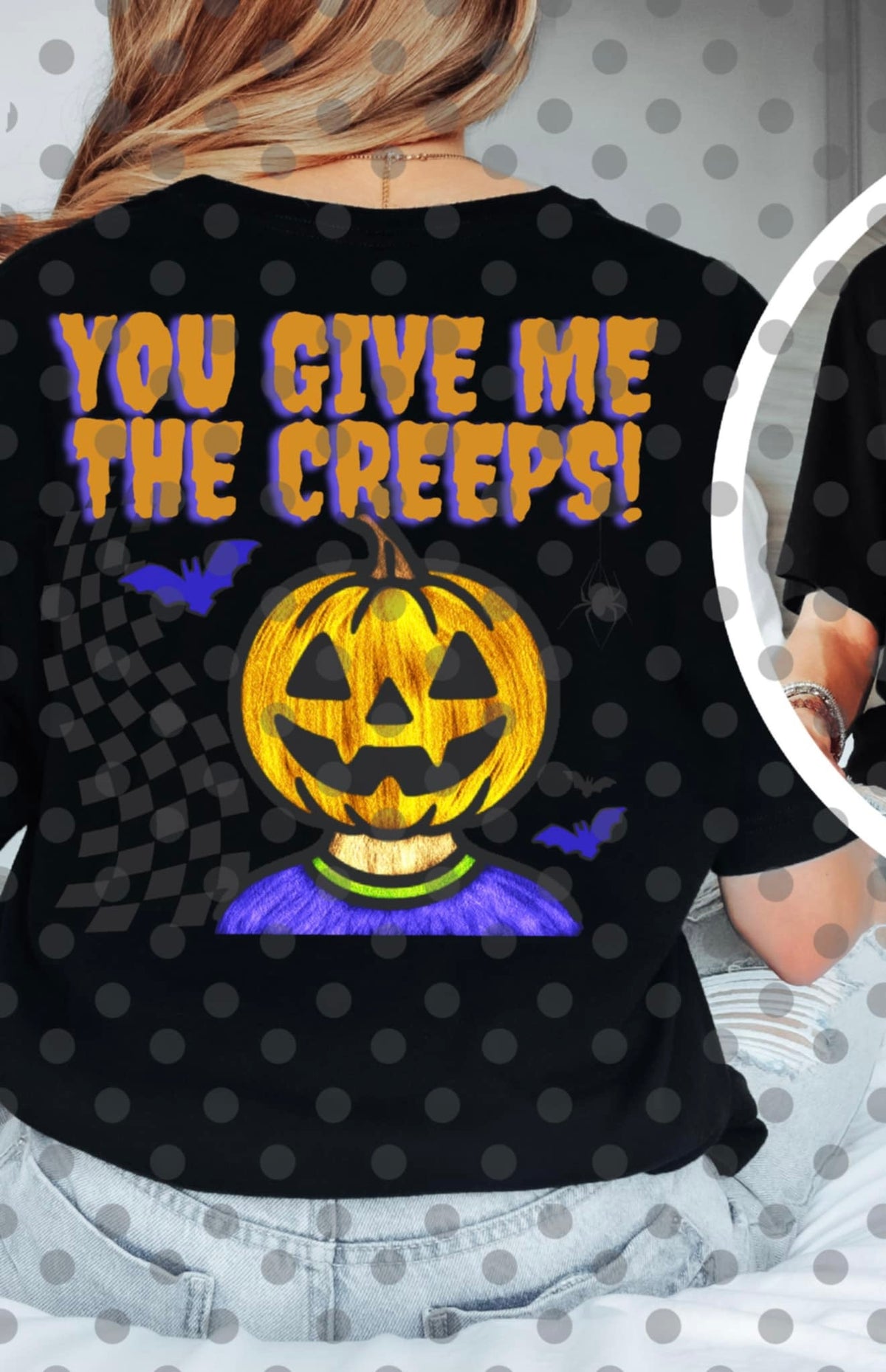 You give me the creeps pumpkin head 111204 DTF transfer