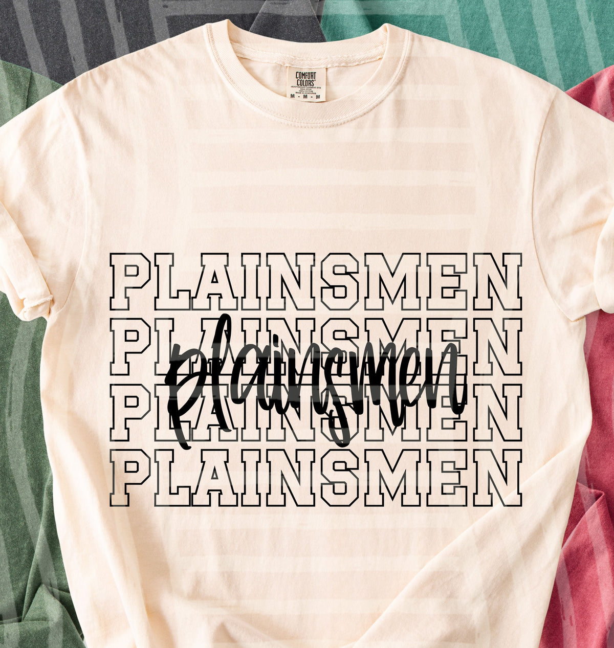 plainsmen simple stacked outlines (Caplinger) DTF Transfer