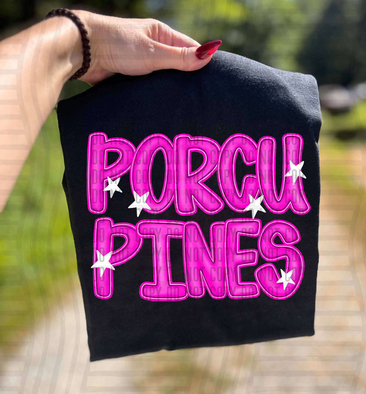 Porcupines Pink And Preppy Split 112930 DTF transfer