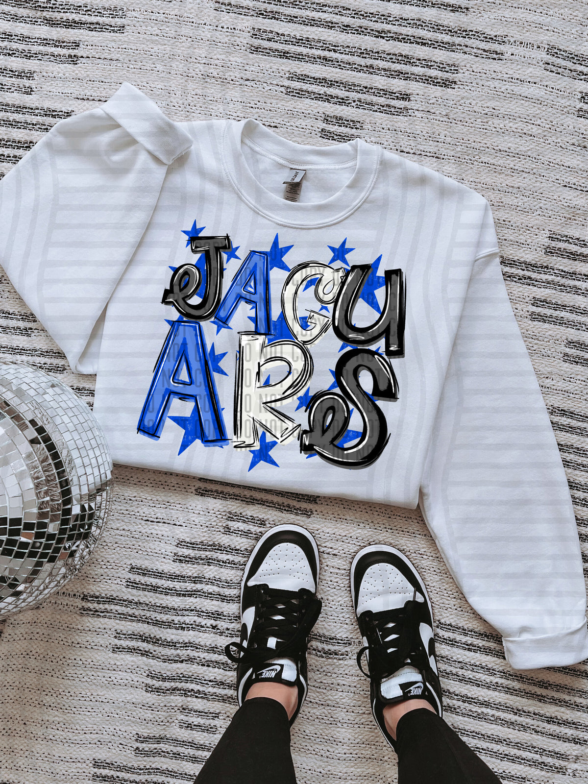 jaguars black and blue with blue stars (caplinger) DTF Transfer
