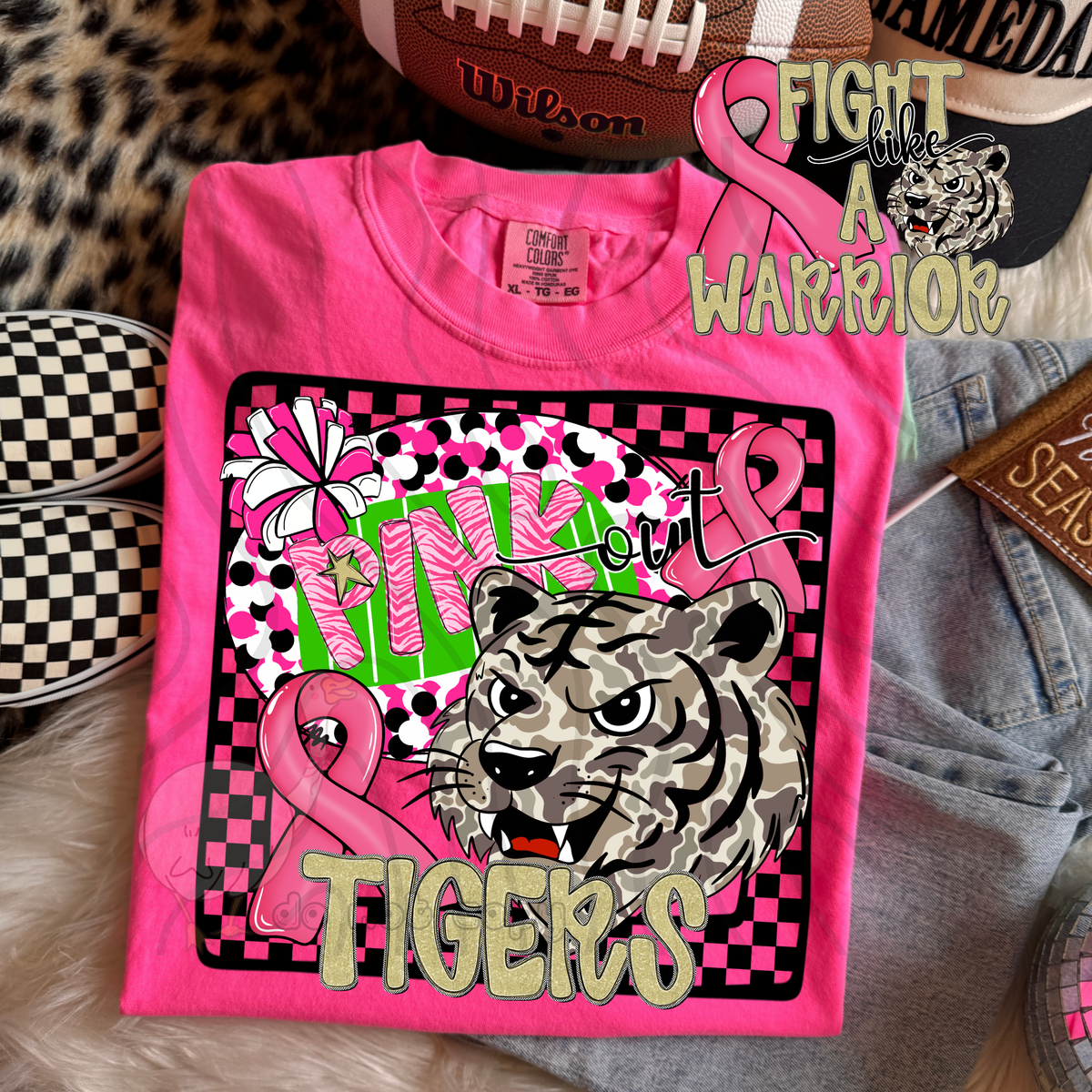 Tigers pink out camo (DKD) DTF transfer
