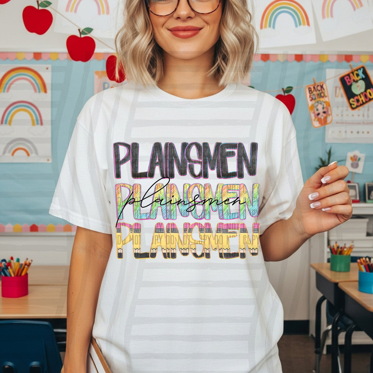 plainsmen crayon cutie stacked (Caplinger) DTF Transfer