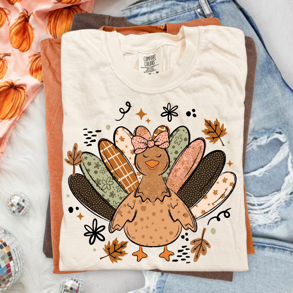 Patterned Turkey (csc) DTF transfer