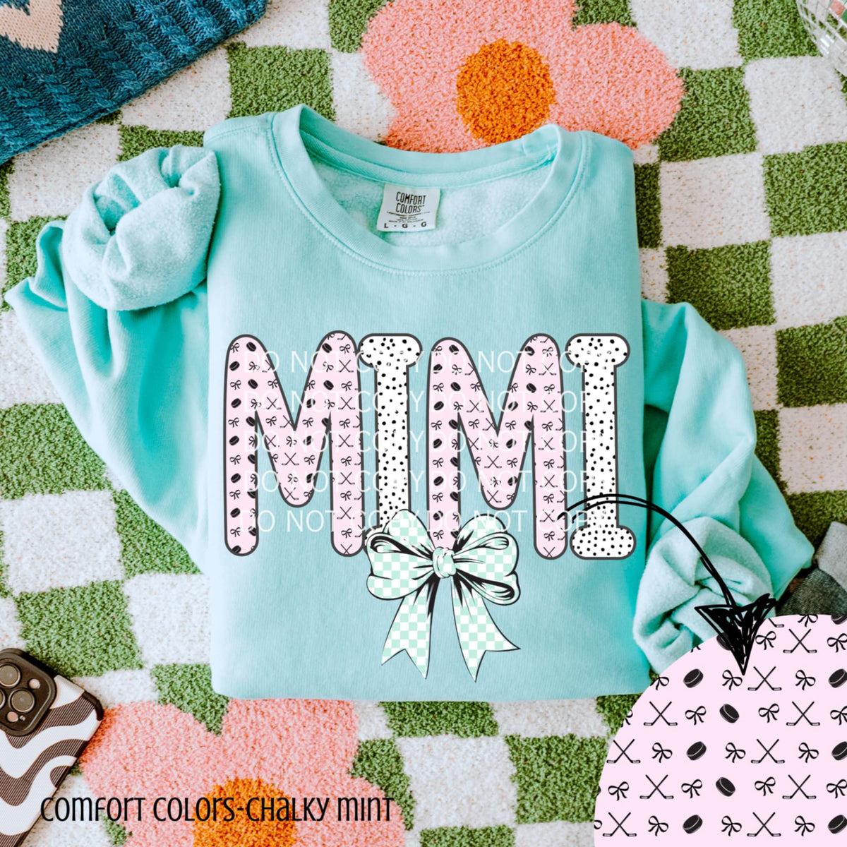 Mimi hockey letters (CSG) 90232 DTF transfer