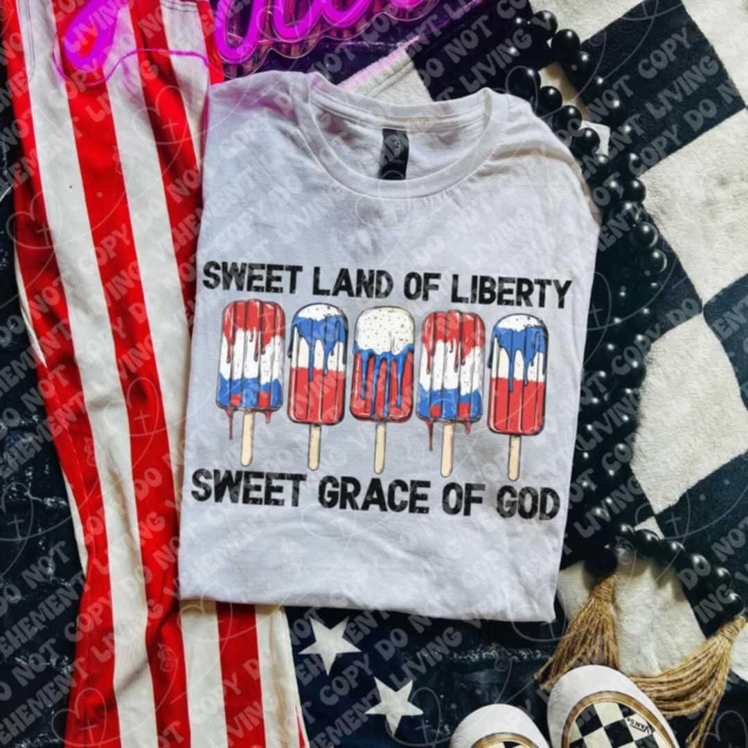 Sweet land of liberty sweet grace of god (Vehement) 107271 DTF transfer