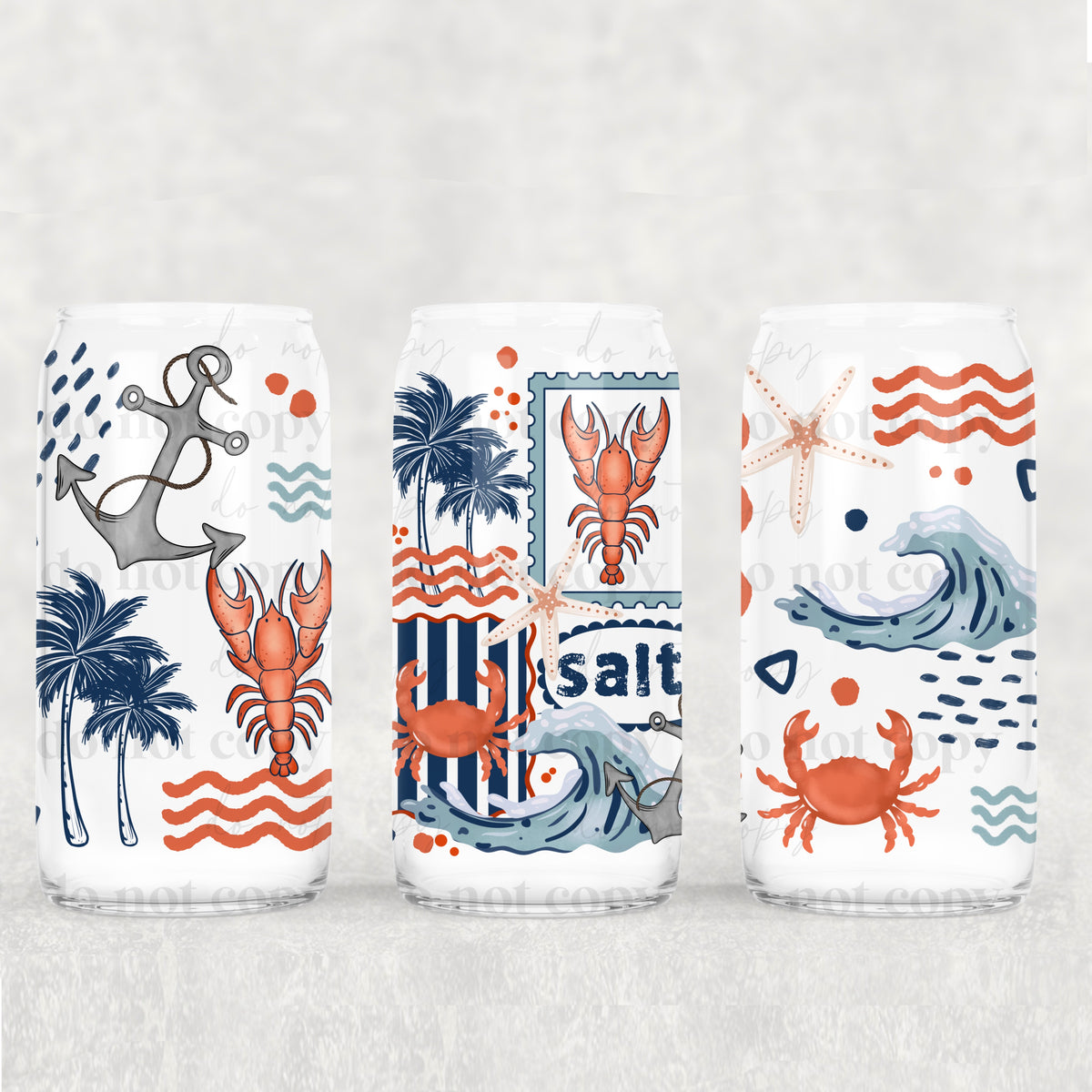 Coastal vibes with lobster (CSC) UV DTF WRAP