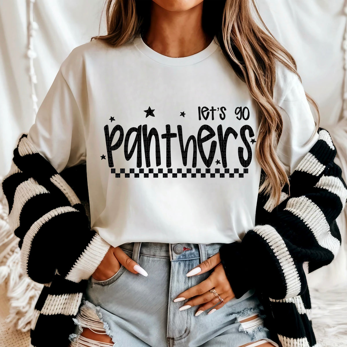 Let’s go panthers BLACK 95621 DTF transfer