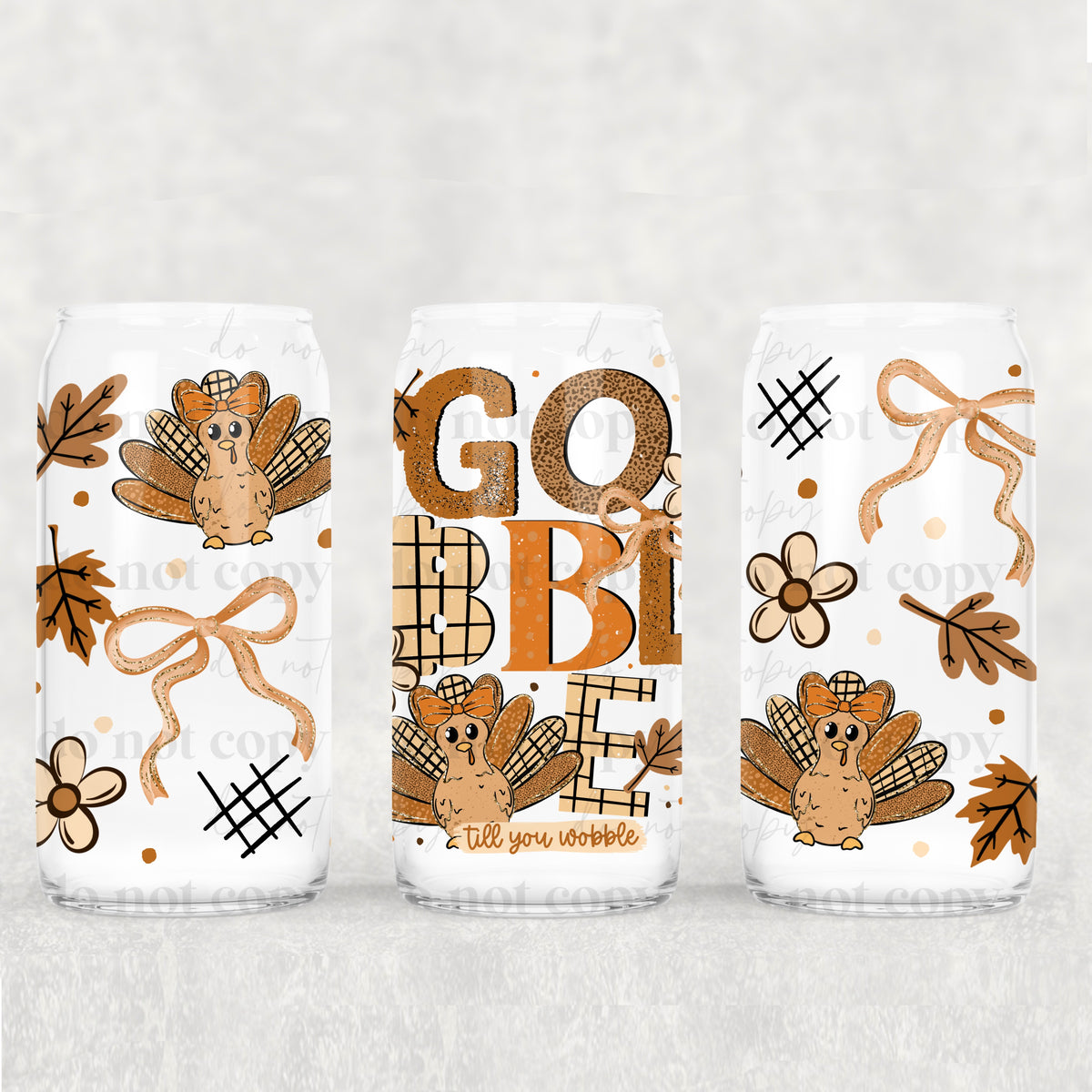Gobble turkey (CSC) UV DTF Transfer