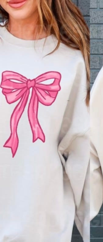 Pink bow pocket 87760 DTF transfer