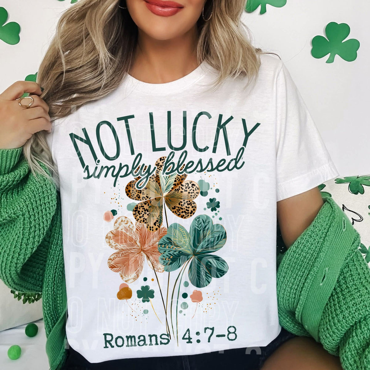 Not lucky simply blessed (SBB) DTF transfer