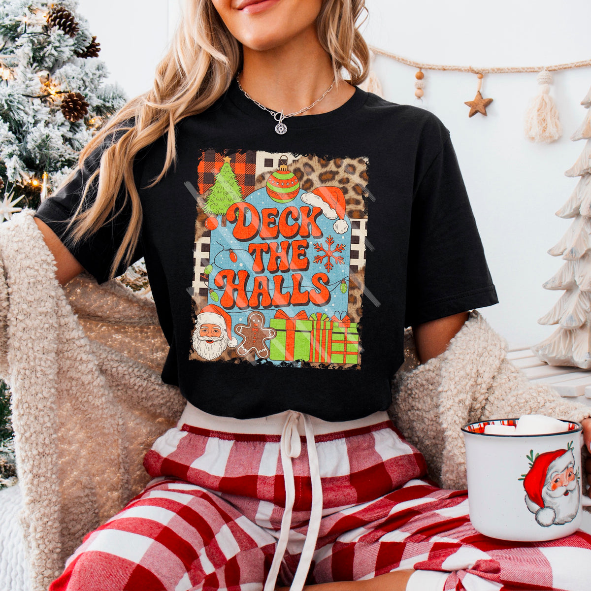 Deck The Halls with patterns 114142 DTF transfer