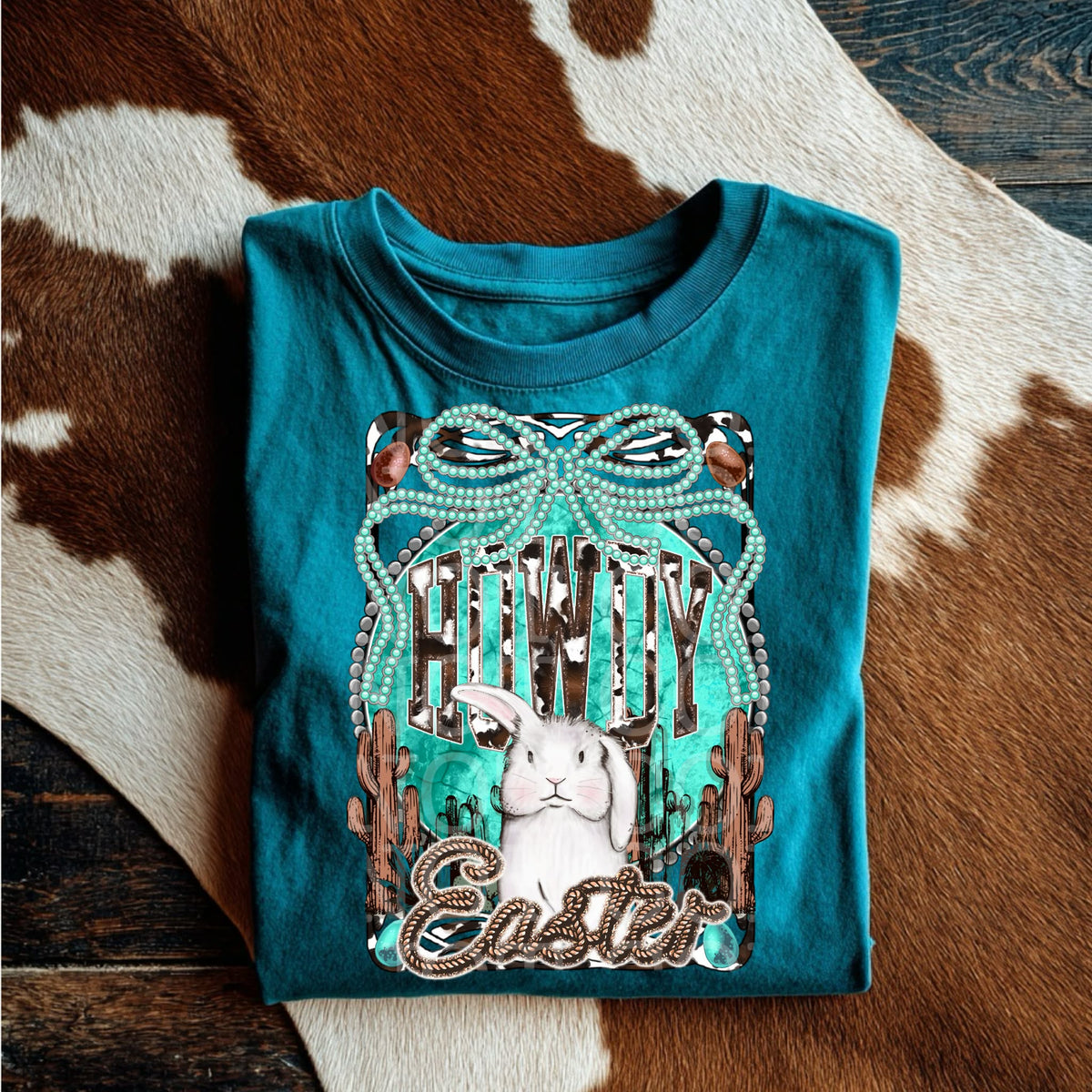 Howdy Easter bunny in frame (c’s) DTF TRANSFER