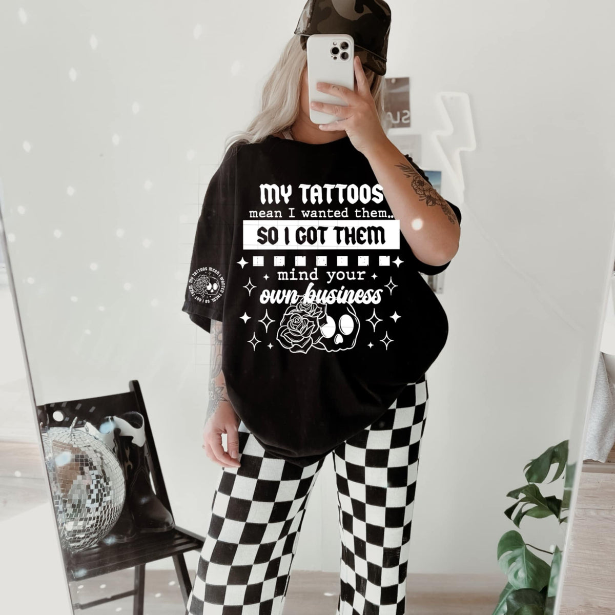 My tattoos mean I wanted them WHITE (CSC) 91006 DTF transfer