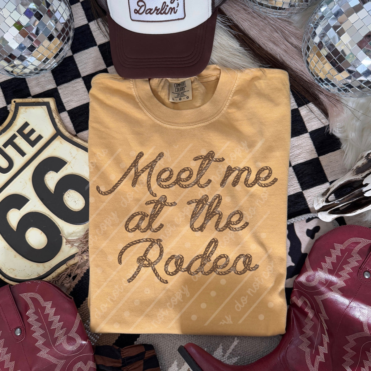 Meet me at the rodeo tan (scarlow) DTF Transfer